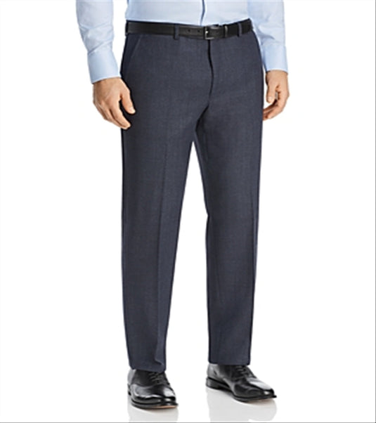 Michael Kors Men's Flat Front Printed Classic Fit Suit Separate Pants Blue Size 40X30