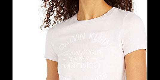 Calvin Klein Women's Logo T-Shirt Pink Size Small