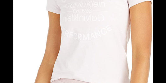 Calvin Klein Women's Logo T-Shirt Pink Size Small