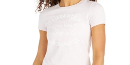 Calvin Klein Women's Logo T-Shirt Pink Size Small