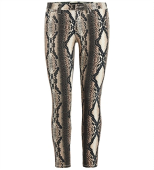 JOE'S Women's Zippered Animal Print Jeans Beige Combo Size 31