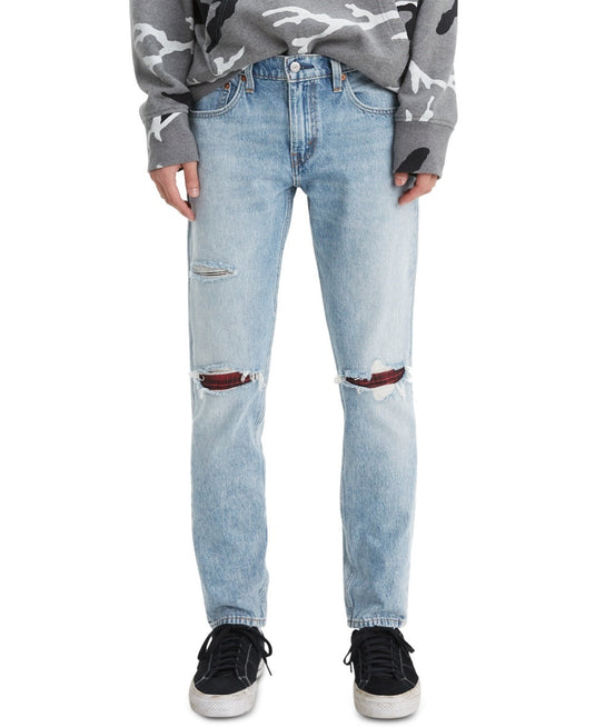 Levi's Men's Slim Taper Fit Ripped Jeans Blue Size 36x30