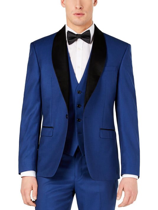 Ryan Seacrest Men's Color Block Suit Jacket Blue Size 44