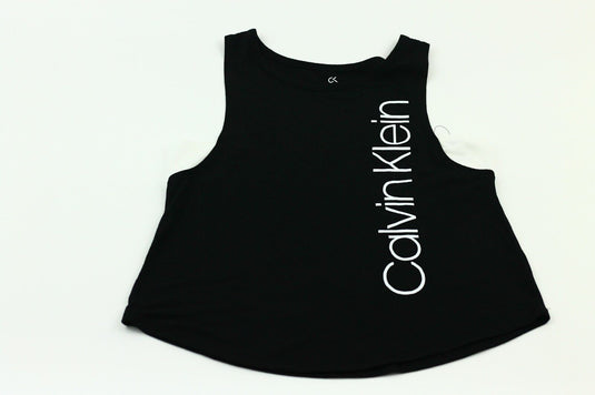 Calvin Klein Girl's Logo Tank Tops Black Size 8-10