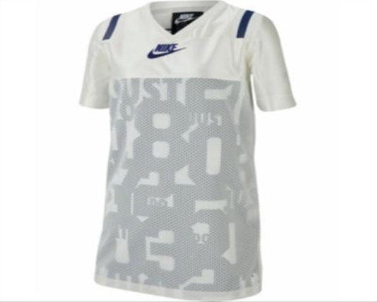 Nike Women's Void Stripe Jersey v Neck Dress White Size L
