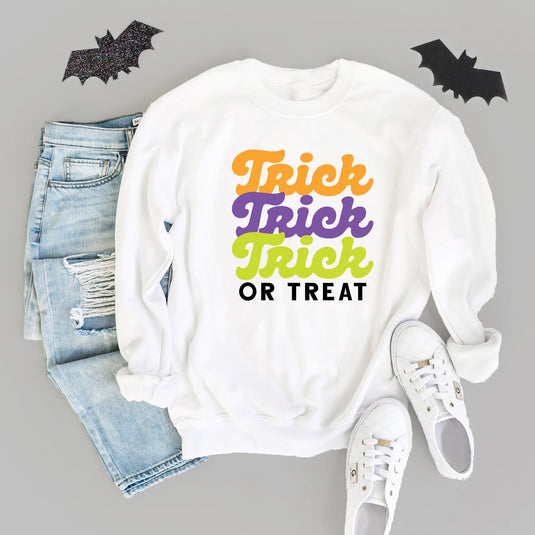 Trick or Treat Colorful Stacked | Sweatshirt