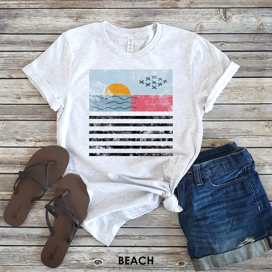 MODERN BEACH LANDSCAPE TEE