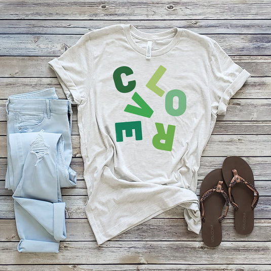 CLOVER FALLING LETTERS TEE