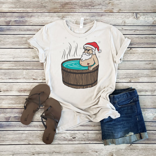 HOT TUB SANTA TEE