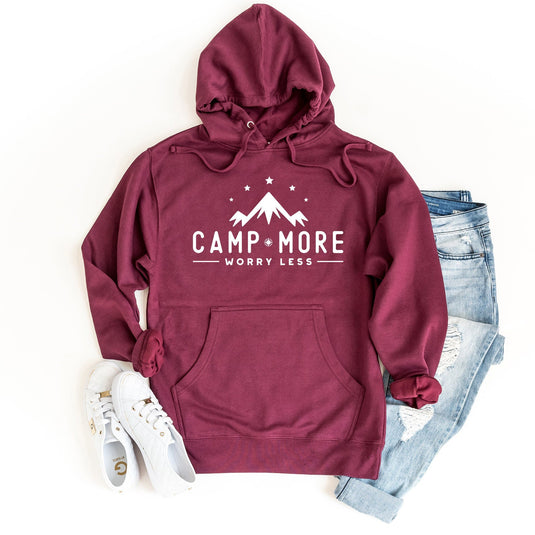 Camp More Worry Less Mountains | Graphic Hoodie