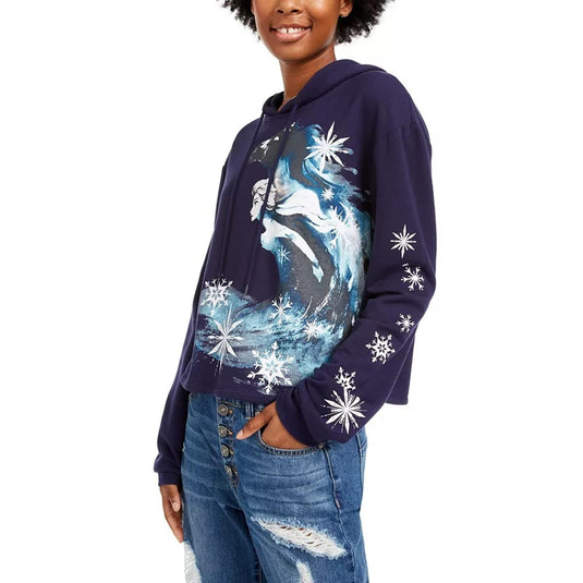 Disney Juniors' Frozen Hoodie Dark Blue Size Extra Small