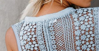 Lace Back Sleeveless Top