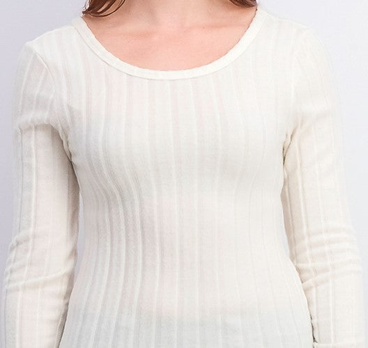 Freshman Juniors Women's Plush Ribbed Top Lt Beige Size Extra Small