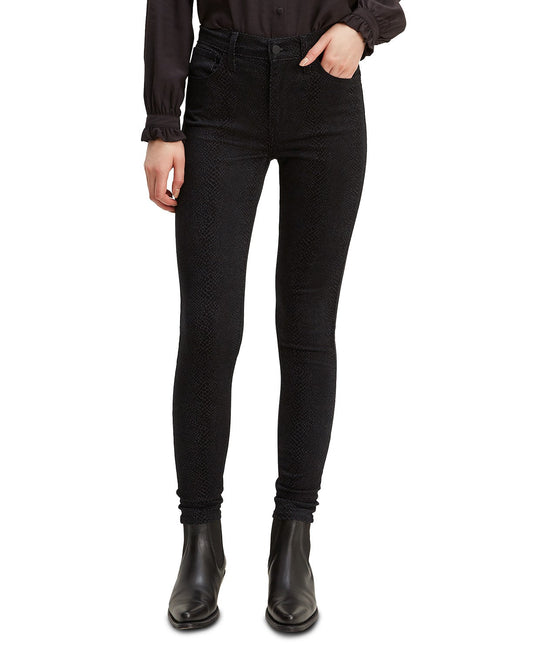 Levi's Women's 720 Python-Print High-Rise Super Skinny Jeans Black Size 29X30