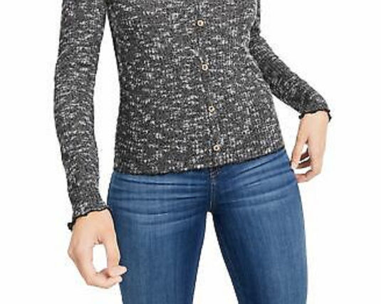 Crave Fame Juniors' Cozy Rib-Knit Top Brown Size X-Small