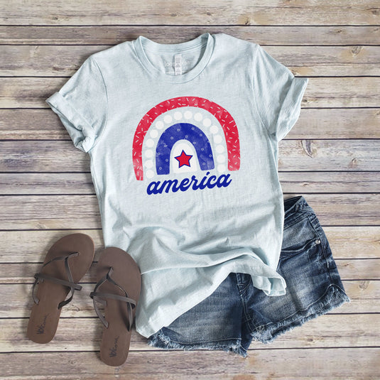 AMERICA RAINBOW TEE