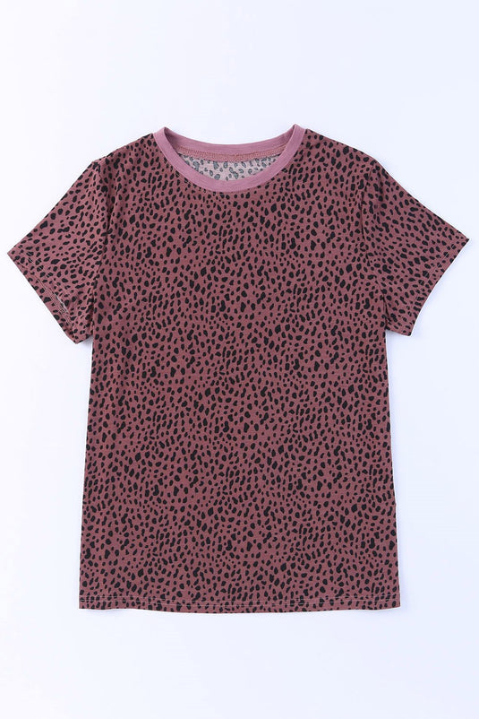 Short Sleeve Spotted Tee T Shirt Top