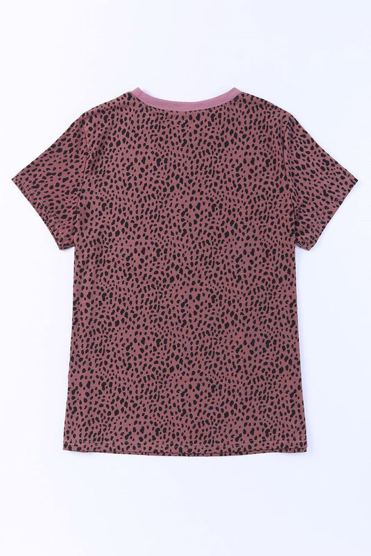 Short Sleeve Spotted Tee T Shirt Top