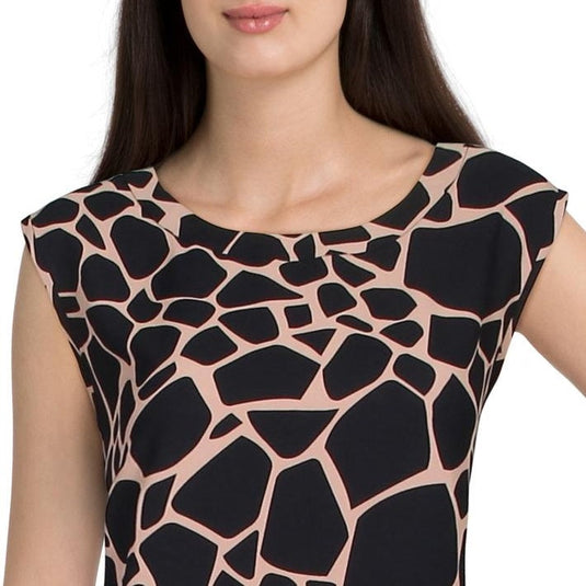 Anne Klein Women's Shell Animal Print Sleeveless Top Black Size XS