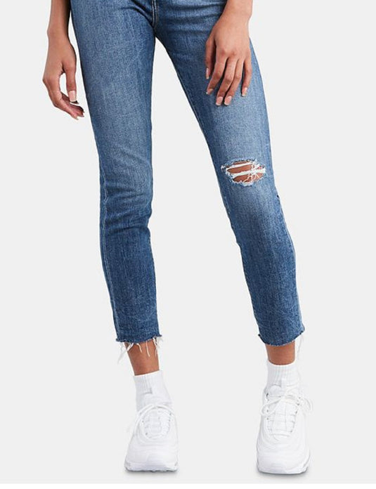 Levi's Women's Ripped Skinny Wedgie Jeans Blue Size -29