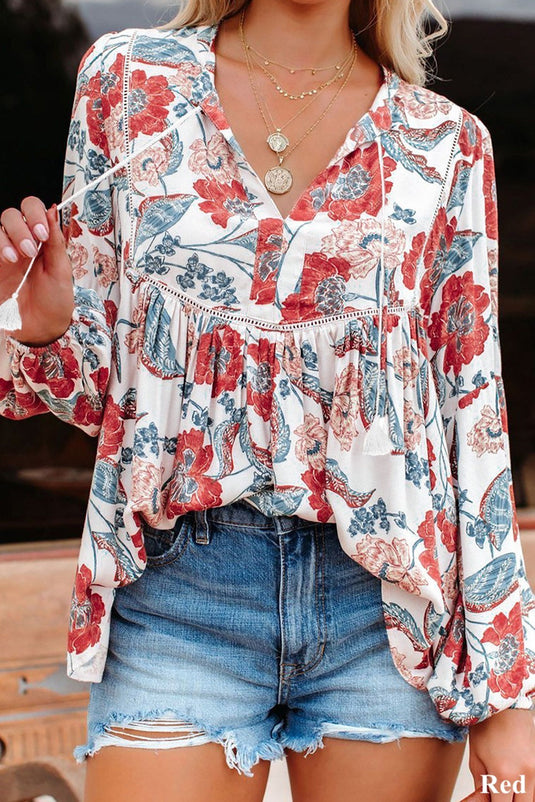 Tassel Floral Boho Top