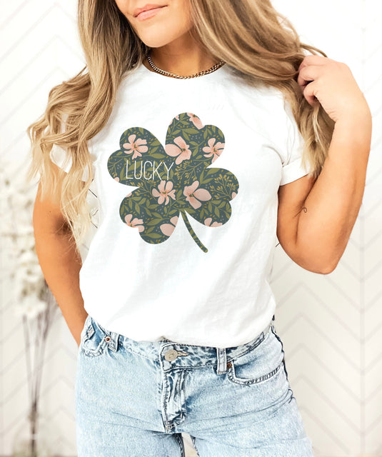 FLORAL LUCKY CLOVER TEE