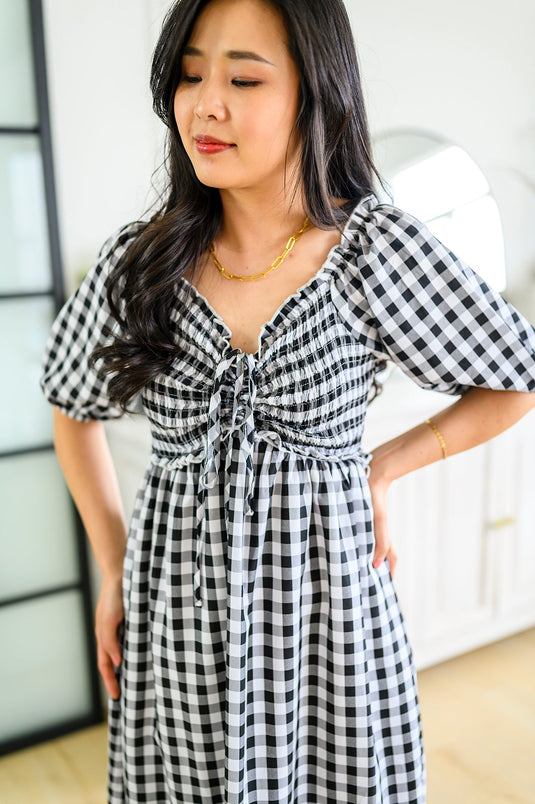 Charming Carolina Gingham Midi Dress