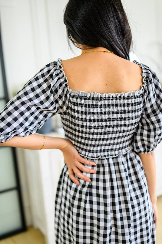 Charming Carolina Gingham Midi Dress