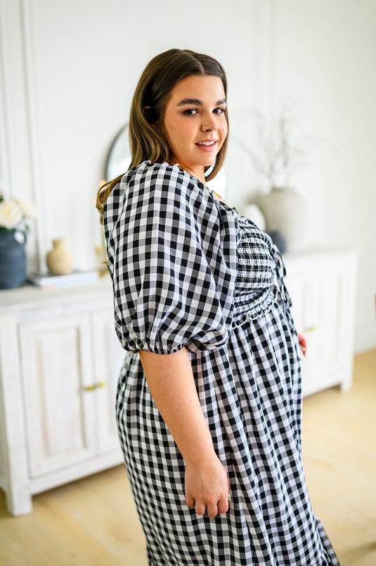 Charming Carolina Gingham Midi Dress