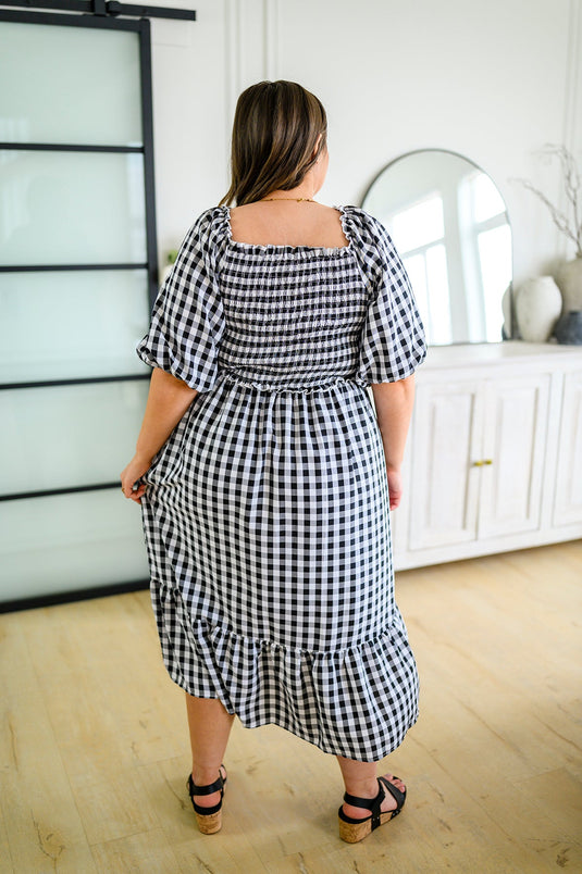 Charming Carolina Gingham Midi Dress